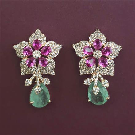 American Diamond Classic Earring with Carat Plating