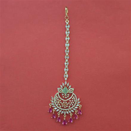 American Diamond Hazoorilal Tikka with Carat Plating