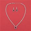 American Diamond Classic Necklace with Rhodium Plating