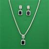 American Diamond Classic Necklace with Rhodium Plating