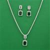American Diamond Classic Necklace with Rhodium Plating