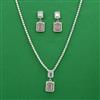 American Diamond Classic Necklace with Rhodium Plating