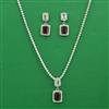 American Diamond Classic Necklace with Rhodium Plating