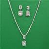 American Diamond Classic Necklace with Rhodium Plating