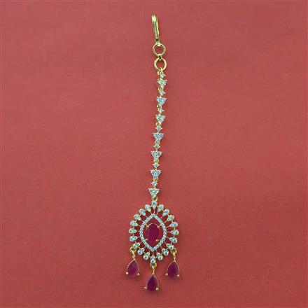 American Diamond Classic Tikka with 2 Tone Plating