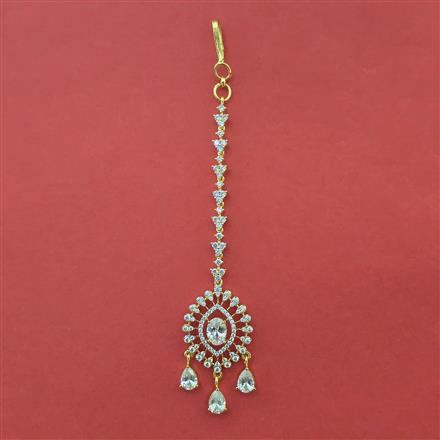 American Diamond Classic Tikka with 2 Tone Plating