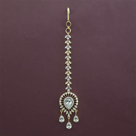 American Diamond Classic Tikka with 2 Tone Plating