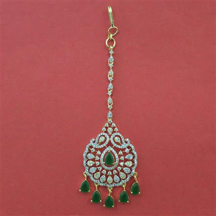 American Diamond Classic Tikka with 2 Tone Plating