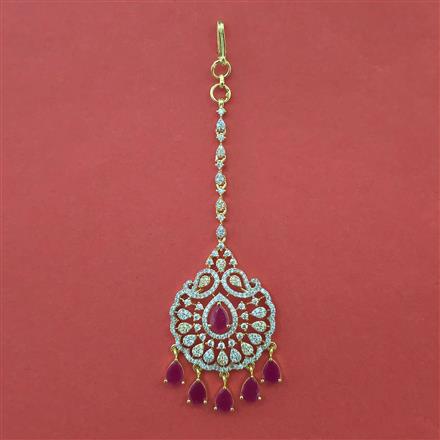 American Diamond Classic Tikka with 2 Tone Plating