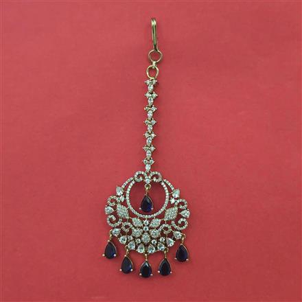 American Diamond Classic Tikka with Mehndi Plating