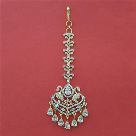 American Diamond Classic Tikka with 2 Tone Plating