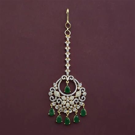 American Diamond Classic Tikka with 2 Tone Plating