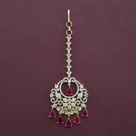 American Diamond Classic Tikka with 2 Tone Plating