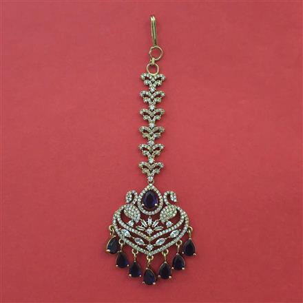 American Diamond Classic Tikka with Mehndi Plating
