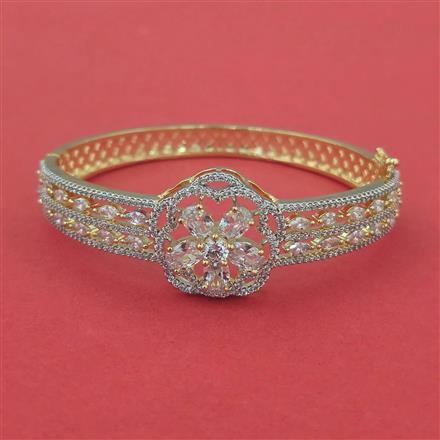 American Diamond Openable kada with 2 Tone Plating