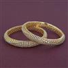 American Diamond 2 Pc Classic Bangles with 2 Tone Plating