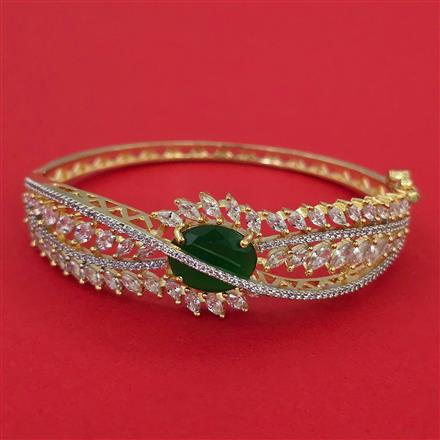American Diamond Openable kada with 2 Tone Plating