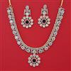 American Diamond Classic Necklace with 2 Tone Plating