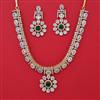 American Diamond Classic Necklace with 2 Tone Plating