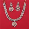 American Diamond Classic Necklace with 2 Tone Plating