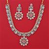 American Diamond Classic Necklace with 2 Tone Plating