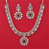 American Diamond Classic Necklace with 2 Tone Plating