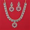 American Diamond Classic Necklace with 2 Tone Plating