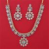 American Diamond Classic Necklace with 2 Tone Plating