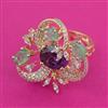 American Diamond Adjustable Ring with Carat Plating