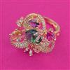 American Diamond Adjustable Ring with Carat Plating