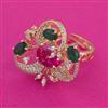 American Diamond Adjustable Ring with Carat Plating