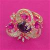 American Diamond Adjustable Ring with Carat Plating