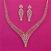 American Diamond Classic Necklace with Rhodium Plating 2 Tone Plating