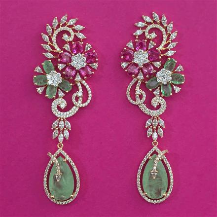 American Diamond Hazoorilal Earring with Carat Plating