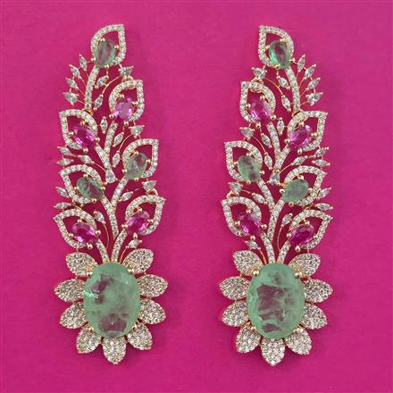 American Diamond Hazoorilal Earring with Carat Plating