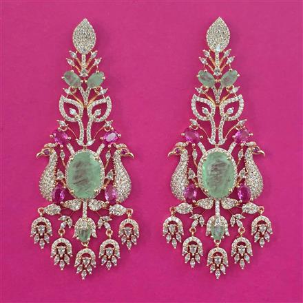 American Diamond Hazoorilal Earring with Carat Plating