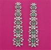American Diamond Long Earring with Rhodium Plating