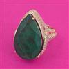 American Diamond Hazoorilal Ring with Carat Plating