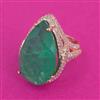 American Diamond Hazoorilal Ring with Carat Plating