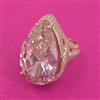 American Diamond Hazoorilal Ring with Carat Plating