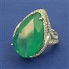 American Diamond Adjustable Ring with Rhodium Plating