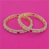 American Diamond Classic Bangles with 2 Tone Plating