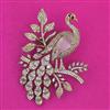 American Diamond Birds Brooch with Mehndi Plating