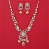 American Diamond Birds Necklace with 2 Tone Plating
