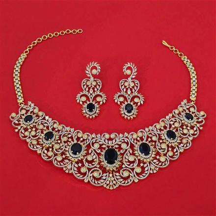 American Diamond Classic Necklace with 2 Tone Plating