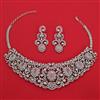 American Diamond Classic Necklace with Rhodium Plating