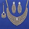American Diamond Classic Necklace with 2 Tone Plating
