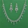American Diamond Classic Necklace with Rhodium Plating