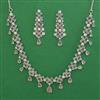 American Diamond Classic Necklace with Rhodium Plating