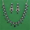 American Diamond Classic Necklace with Rhodium Plating